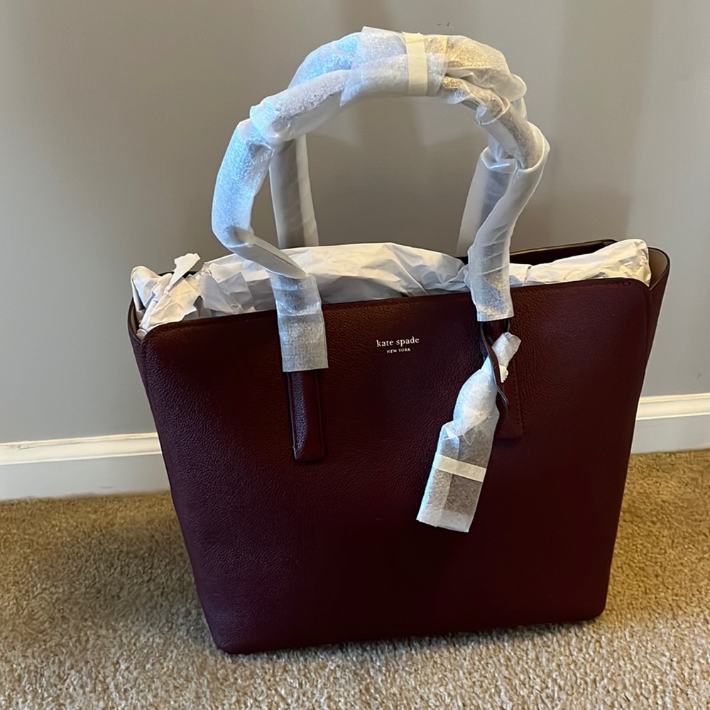 Kate spade cherrywood large tote. Burgundy color